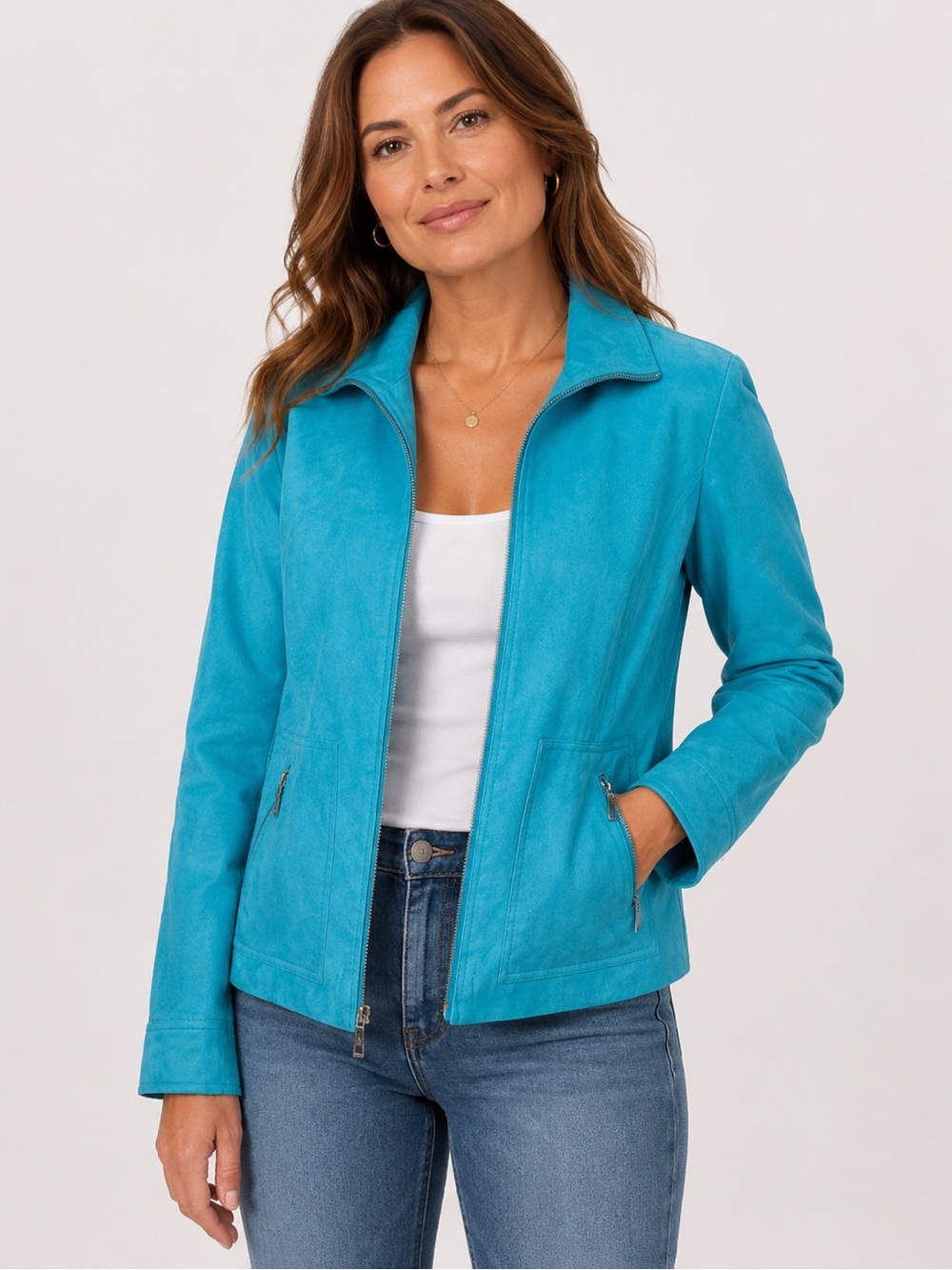 Evan Picone faux suede jacket